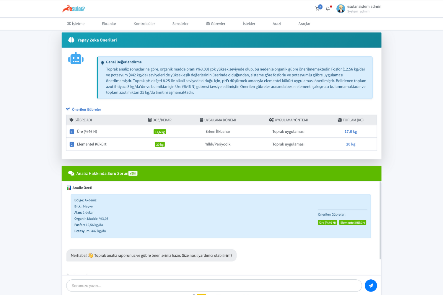 Esular Digital Fertilization Assistant: AI-Powered Soil Analysis and Fertilizer Suggestion Tool