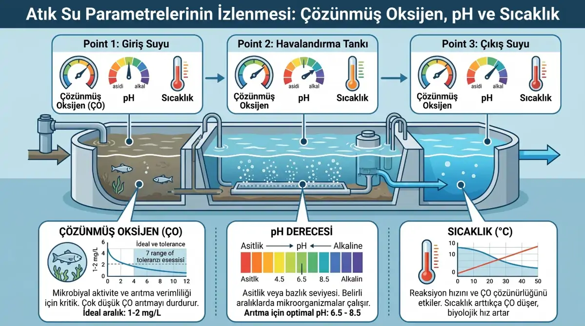 Atık Sular Çözünmüş Oksijen, pH ve Sıcaklık Parametrelerinin İzlenmesi: Kapsamlı Teknik Rehber