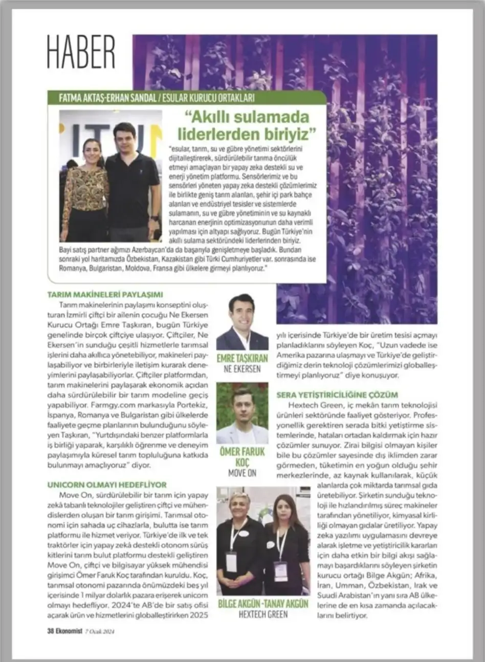 Ekonomist Dergisinin Bu Ayki Sayısında Biz Varız