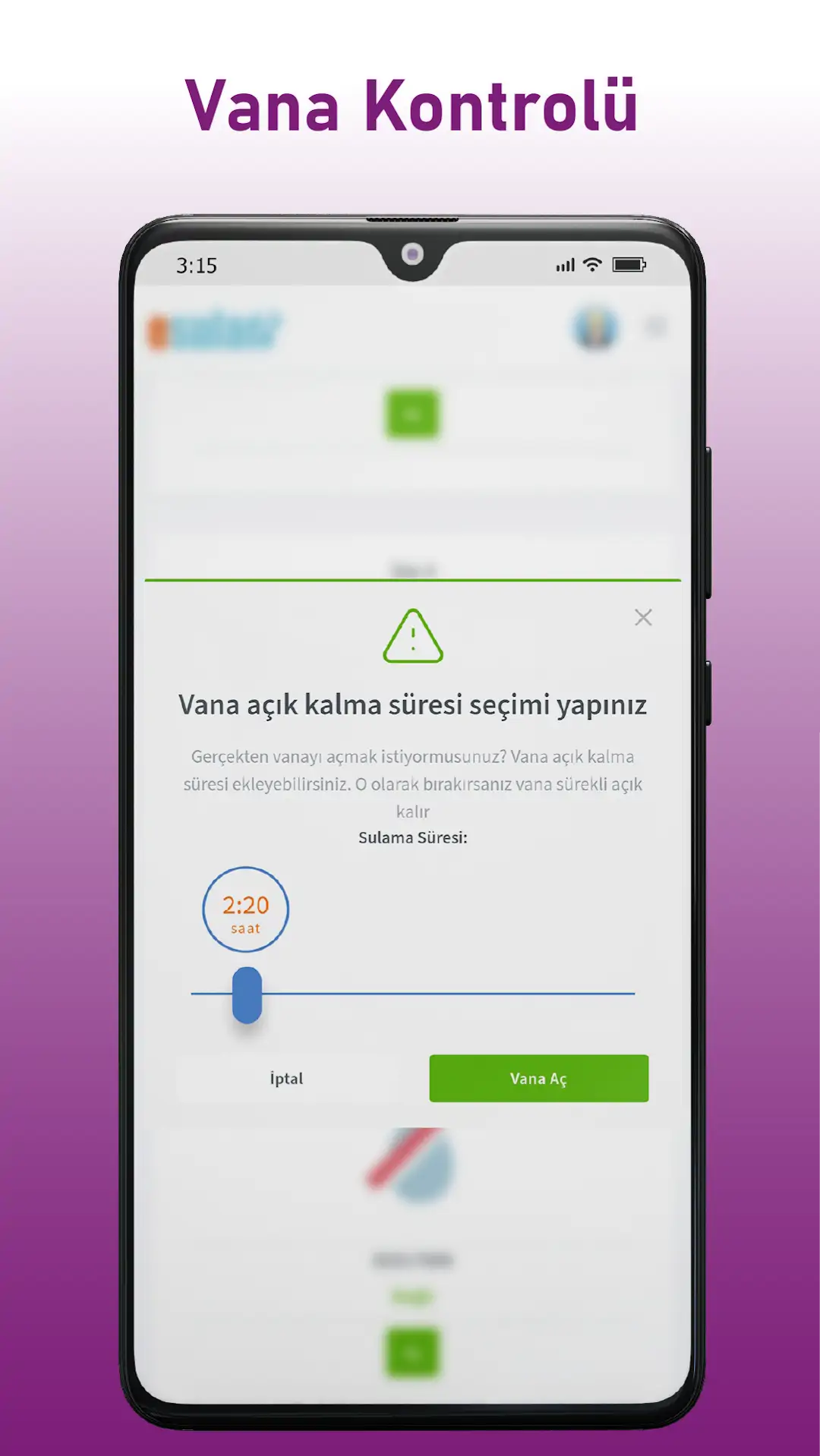 Esular Lokal Sulama — Program ve zamanlama