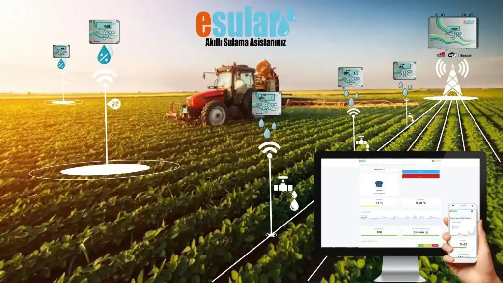 Geniş arazilerde sıralı kablosuz otomatik sulama