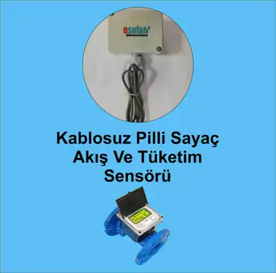 Kablosuz Pilli Sayaç  Akış Ve Tüketim  Sensörü