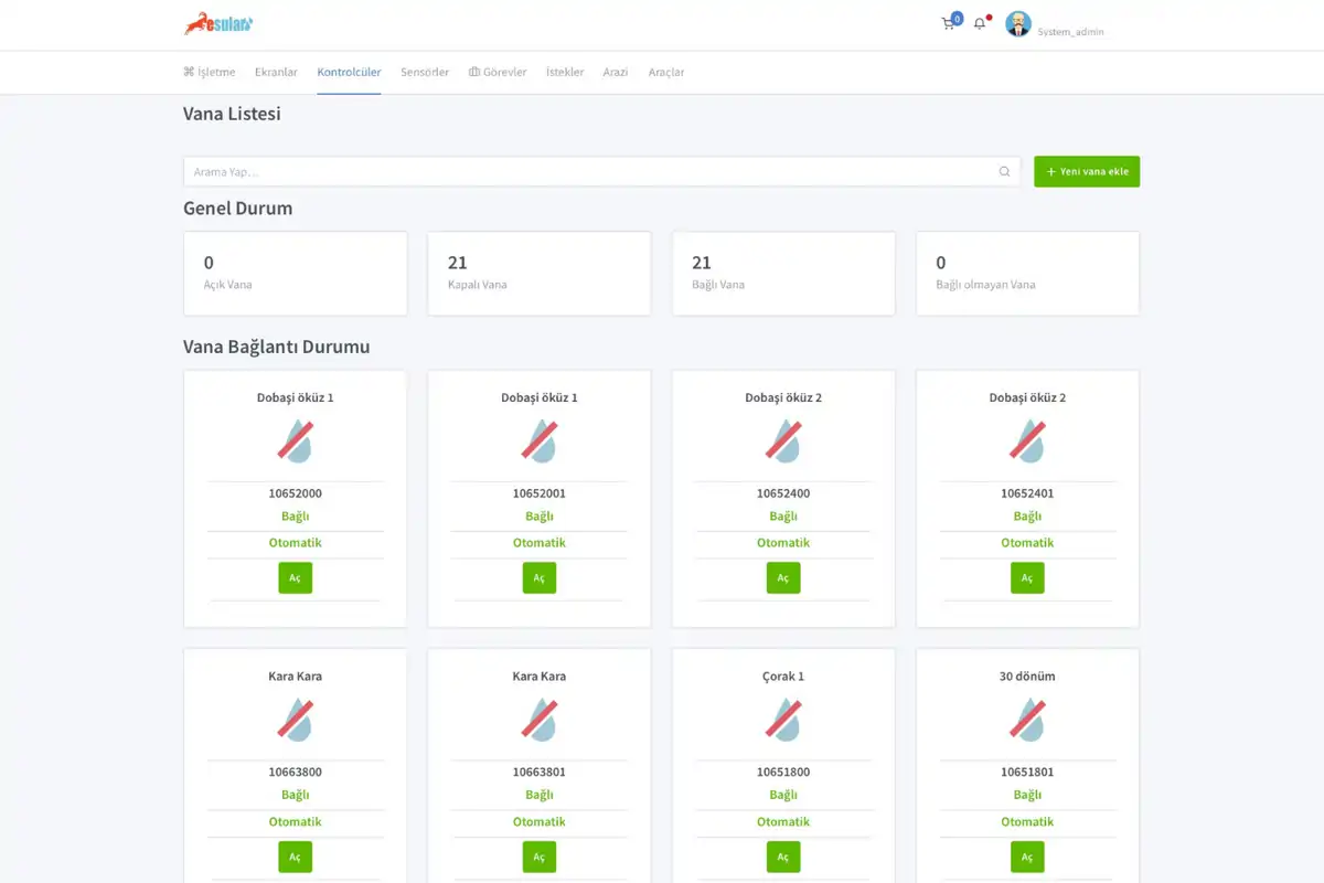 Narenciye Bahçesinde Akıllı Sulama Uygulaması
