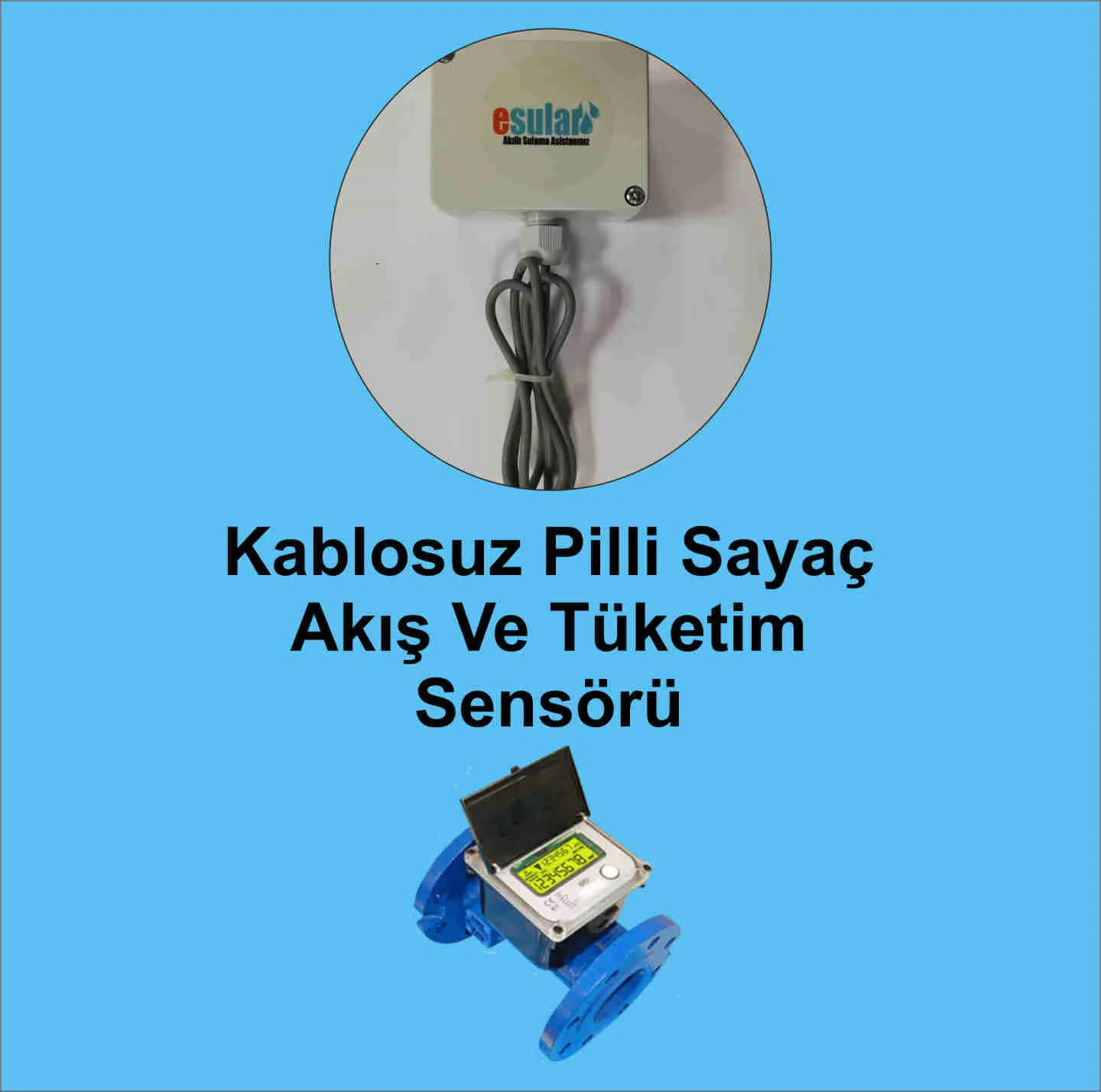 Sensor de Flujo y Consumo de Medidor Inalámbrico a Batería