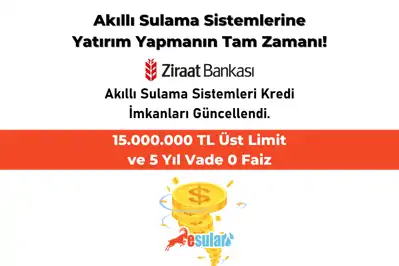 Ziraat Bankası Ağıllı Suvarma Krediti