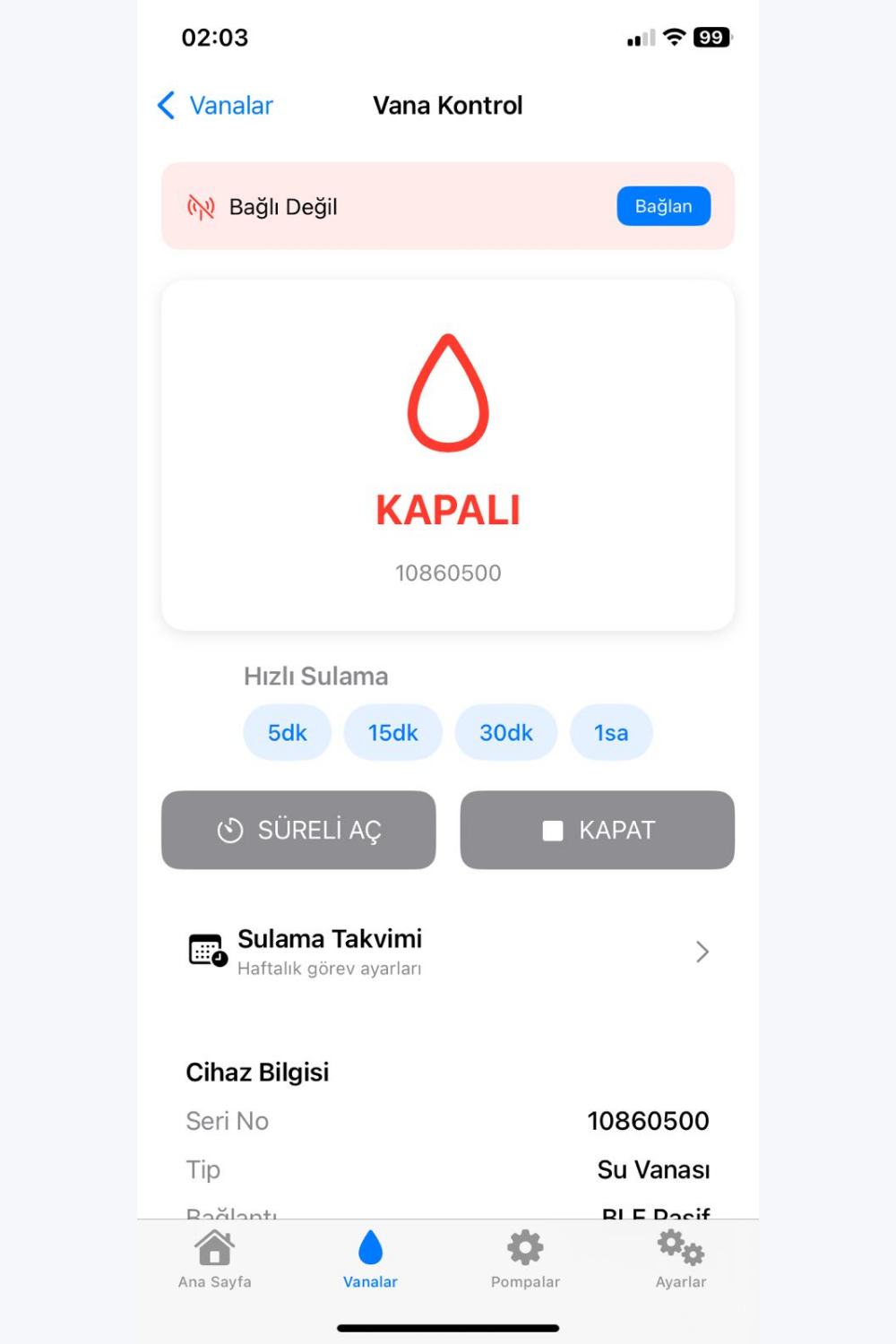 Esular iOS Uygulama - Kontrol Paneli